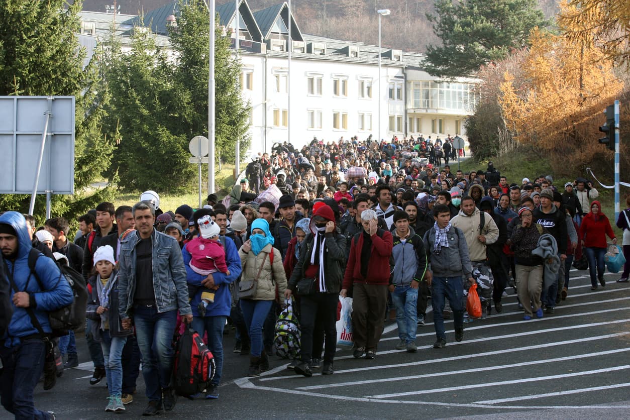 Flüchtlinge auf der Reise