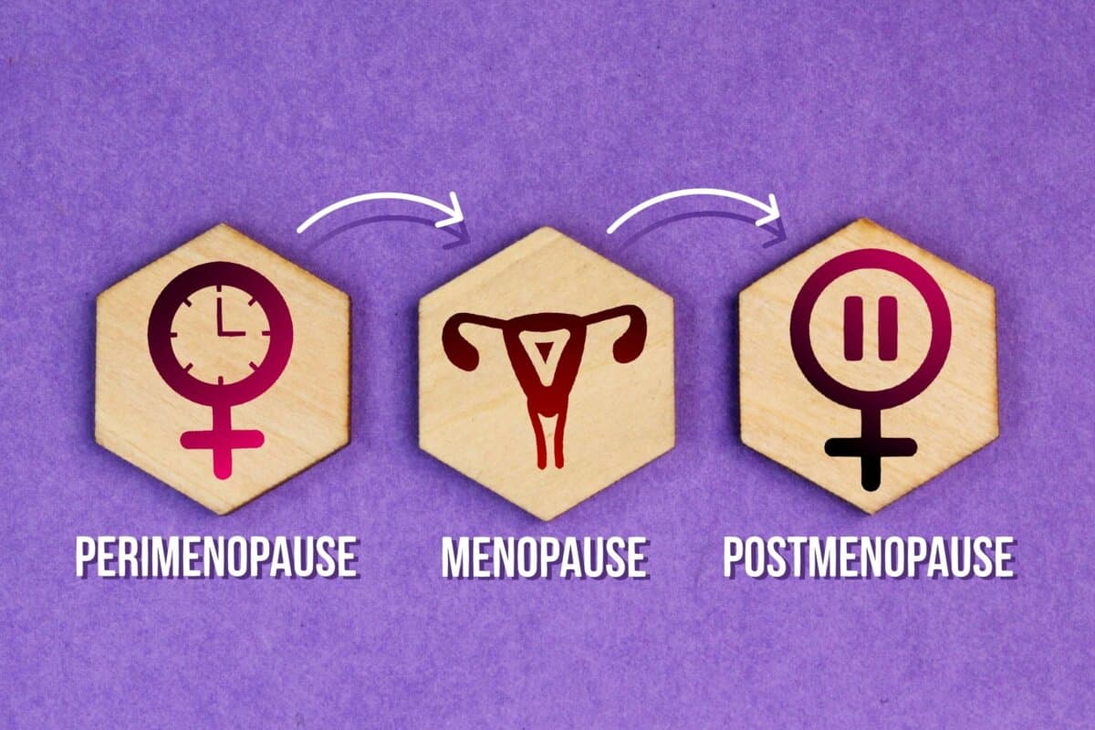 words perimenopause, menopause and postmenopause. the concept of menopause stage or period or age