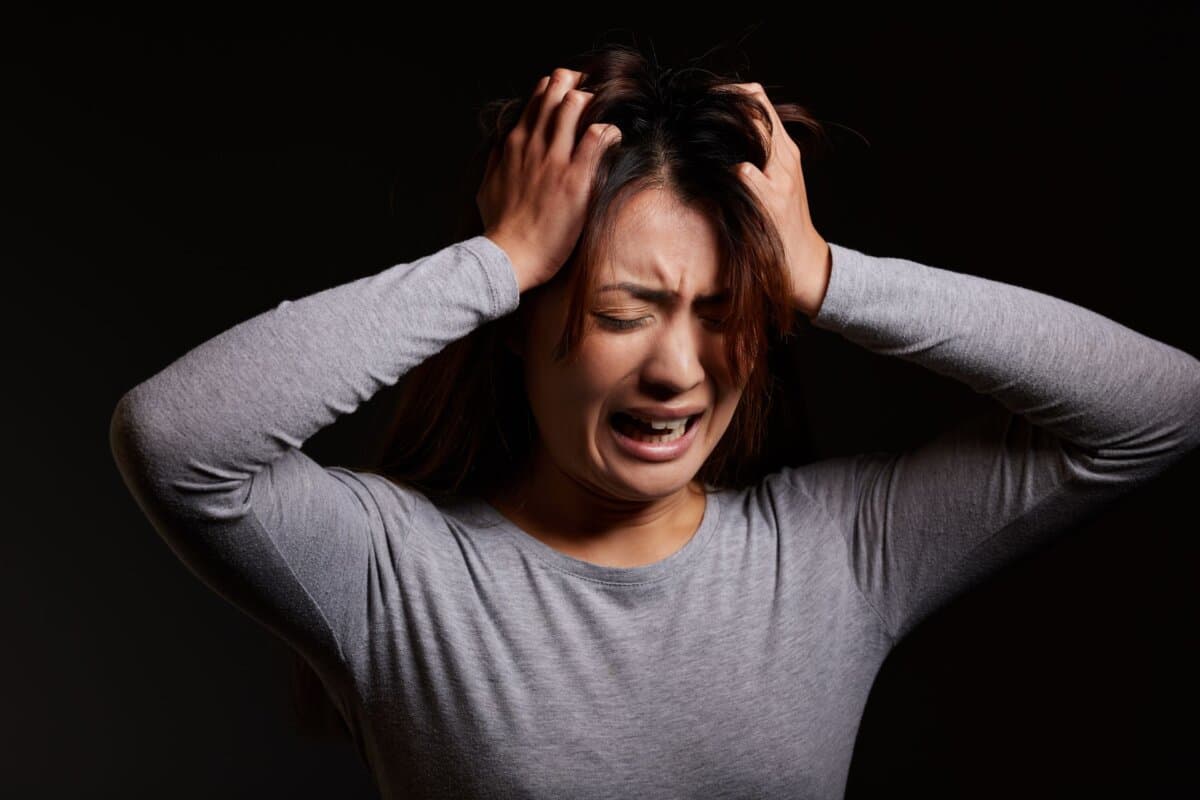 Frau mit psychischer Störung