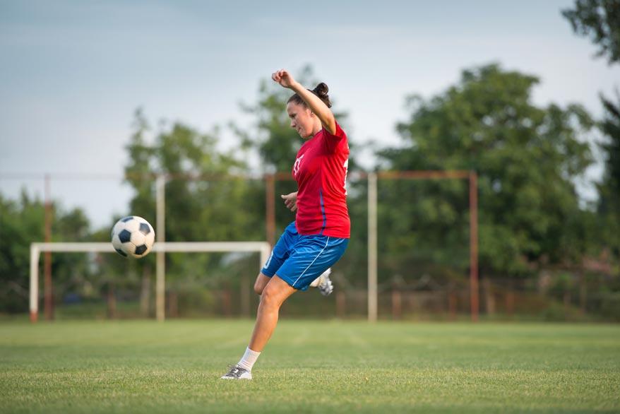 Auch Sport kann die Symphyse beanspruchen.