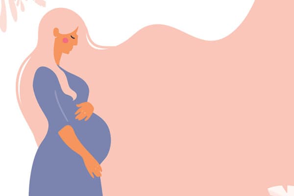 Illustration einer schwangeren Frau