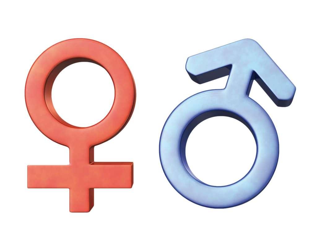 Symbole für Frau und Mann