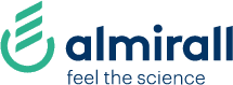 Logo almirall - feel the science